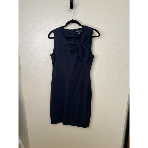 Banana Republic Dresses & Skirts - Banana Republic Womens Black Sleeveless Bow Detail Sheath Dress 4 Viscose Blend